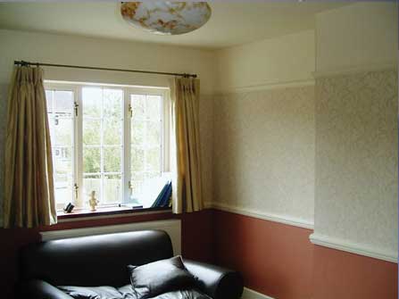 Interior wallpapering
